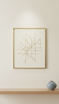 Modern Gold Line Art Archival Print